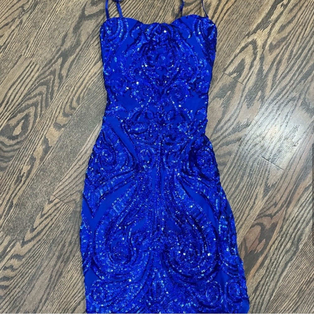 Dillard blue hoco dress